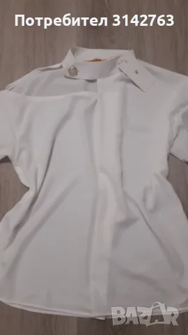 Нова бяла риза с отворено рамо. XL/XXL, снимка 5 - Ризи - 55948090
