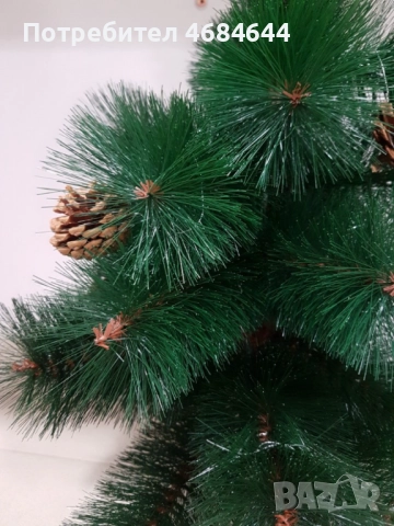 Елха естествено зелена с шишарки, снимка 10 - Декорация за дома - 52818095