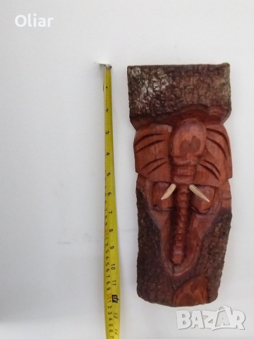 Дърворезба глава на слон. , снимка 5 - Други - 44604679