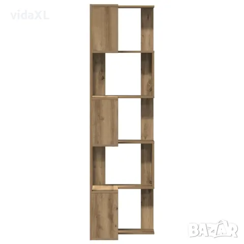 vidaXL Ъглова етажерка 5 нива дъб артизан 50x50x179 см инженерно дърво, снимка 4 - Етажерки - 56148181