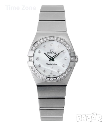 Omega Constellation 28mm Qauartz Steel MOP Dial Diamond Дамски Различни Варианти, снимка 12 - Дамски - 48000553
