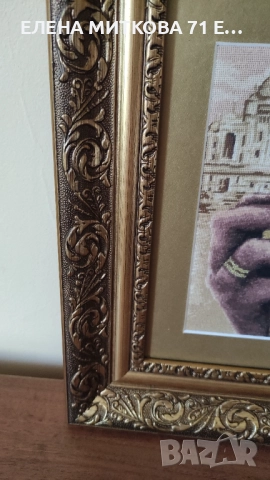 Гоблен "Шехерезада"в богато орнаментирана рамка с паспарту и антирефлексно стъкло, снимка 5 - Гоблени - 51790439