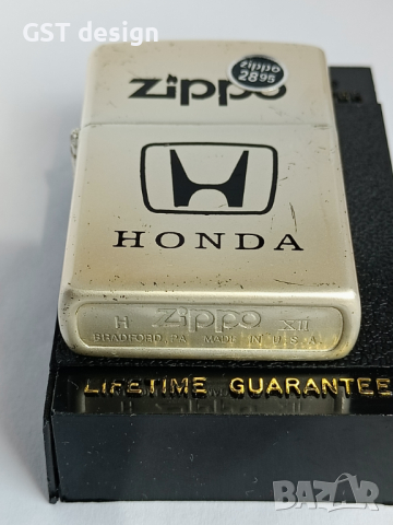 Стара запалка бензинова Zippo lighter Honda Хонда Usa H XII, снимка 6 - Други ценни предмети - 36160723