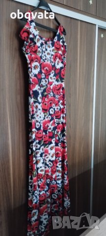 Дълга дамска рокля(флорална), снимка 4 - Рокли - 41777246
