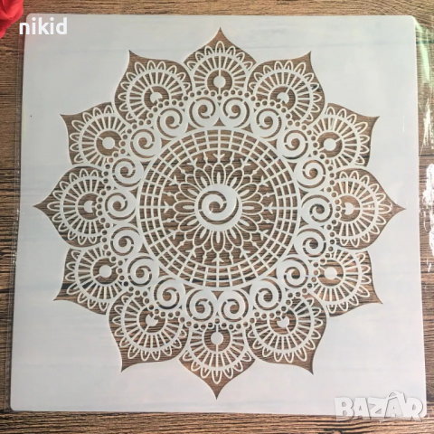 30*30 см # 14 Мандала стенсил шаблон за декор торта мебел стена с боя плат и др арт scrapbooking