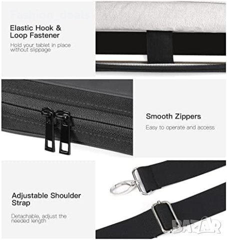 Нова черна чанта за лаптоп работа пътуване Преносим калъф iPad  Samsung, снимка 6 - Калъфи, кейсове - 41875365