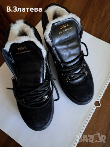 Дамски боти, обувки №38-естествена кожа, велур