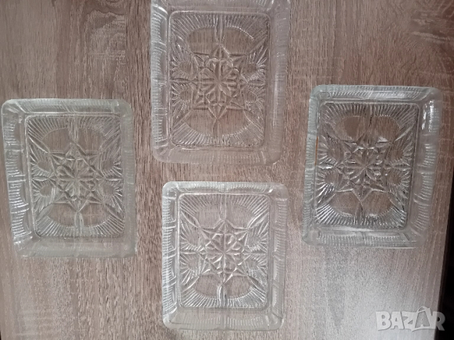 4бр. кристални чинийки