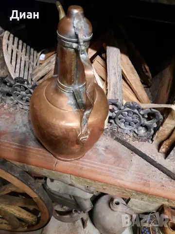 меден бакърен ибрик кана, снимка 3 - Антикварни и старинни предмети - 48500613