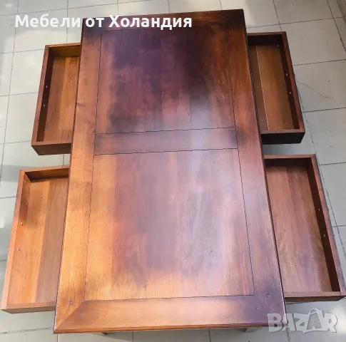 Холна маса от масив с чекмеджета, снимка 12 - Маси - 55976233