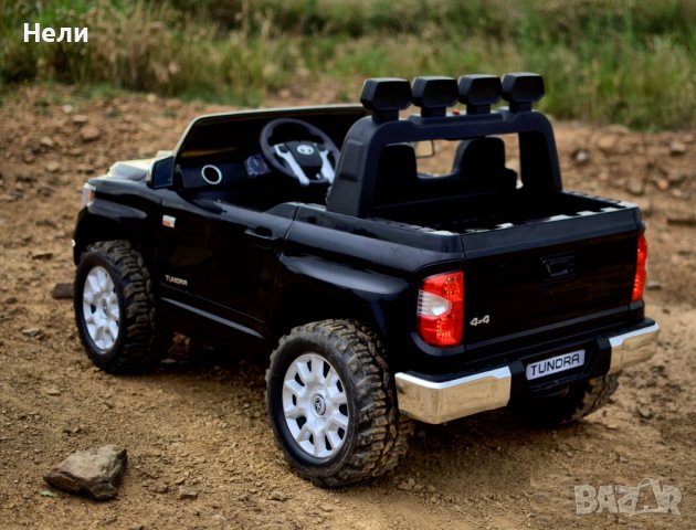 Акумулаторен джип TOYOTA Tundra 12V, лицензиран, с меки гуми, кожена седалка, снимка 3 - Детски велосипеди, триколки и коли - 37661766