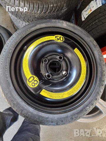 Резервна гума тип “Патерица” 4х100-57.-14 цола Фолсваген, снимка 1 - Гуми и джанти - 39111023