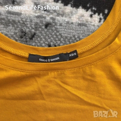 Дамска рокля без ръкави Samsoe Samsoe, дълга размер XS цвят горчица, снимка 2 - Рокли - 53244600