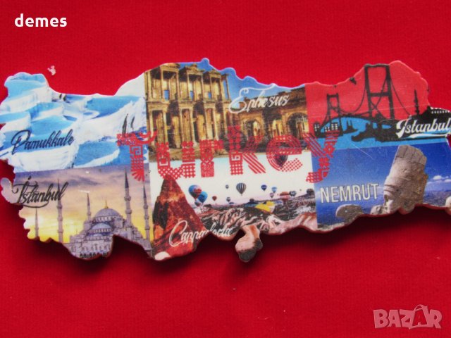 Автентичен магнит от Турция-карта, снимка 4 - Колекции - 35778374