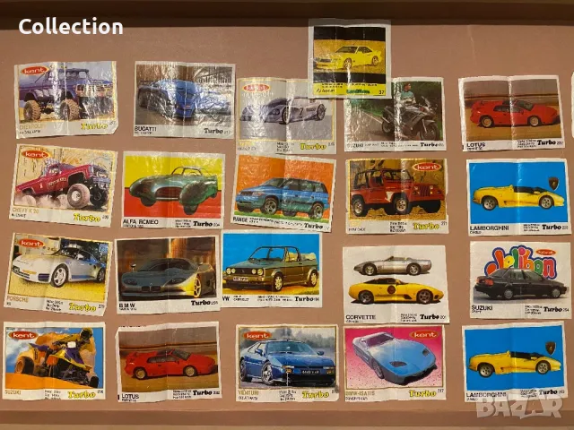 Лот картинки от дъвки турбо дъвка Turbo, снимка 2 - Други ценни предмети - 49591476