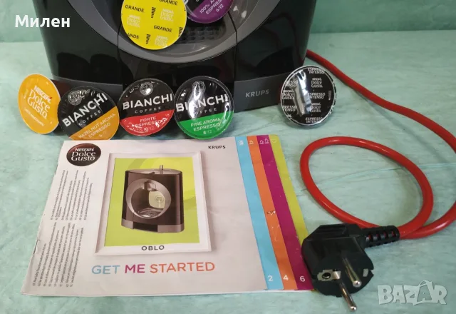 Кафемашина с гаранция 1 година NESCAFÉ® система Dolce Gusto Krups OBLO.Black, снимка 2 - Кафемашини - 55790954