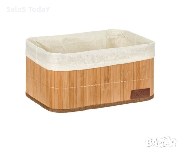 Бамбукова кошница за съхранение Home, 32x22x16cm, снимка 2 - Други стоки за дома - 44461995