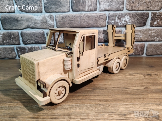 Дървен модел на камион за пътна помощ – Craft Camp, снимка 8 - Коли, камиони, мотори, писти - 52736506