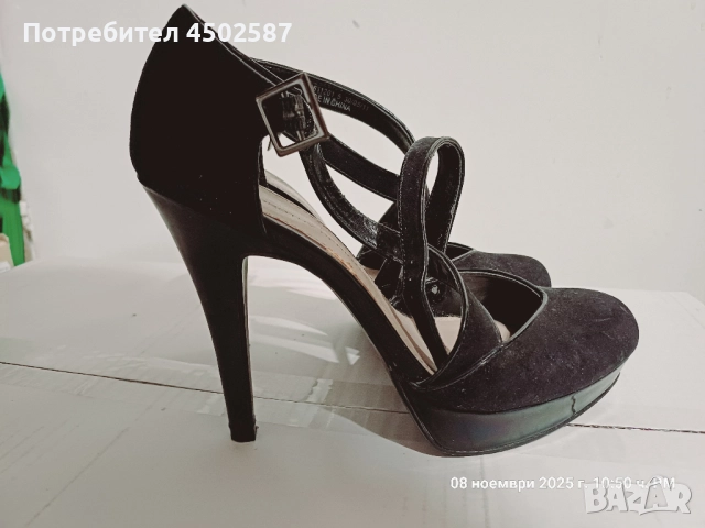 Черни обувки на висок ток, снимка 6 - Дамски обувки на ток - 52949064
