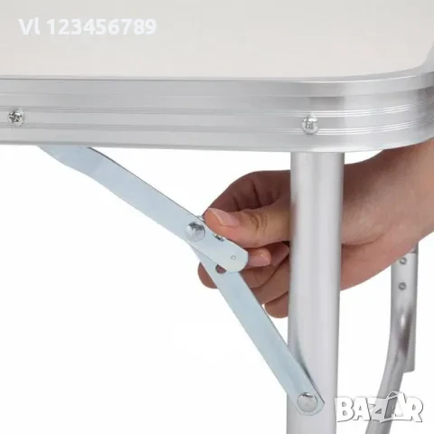 Алуминиев Комплект За Пикник: 4 Стола + Маса 120 х 60см, снимка 4 - Палатки - 50831245