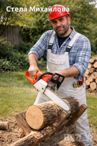 Косене на тревни площи и рязана на дървесина!