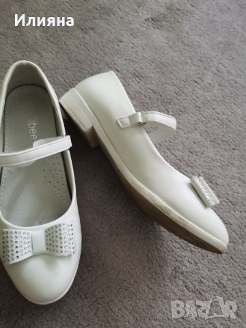 Clibee Бели официални обувки, номер 35 момиче, снимка 5 - Детски обувки - 41568475