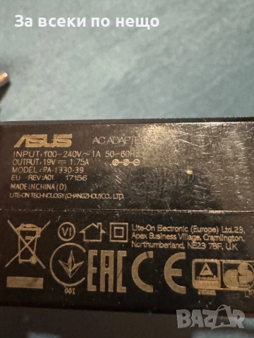 Оригинално Зарядно за лаптоп Asus 19V 1.75A , 33W , Букса 4.0x1.35мм, снимка 6 - Кабели и адаптери - 53092653