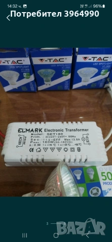 Чисто нови лед лунички V TAC 4500K 200LM бяла светлина, димер ключ и трафче , снимка 5 - Други - 53128886