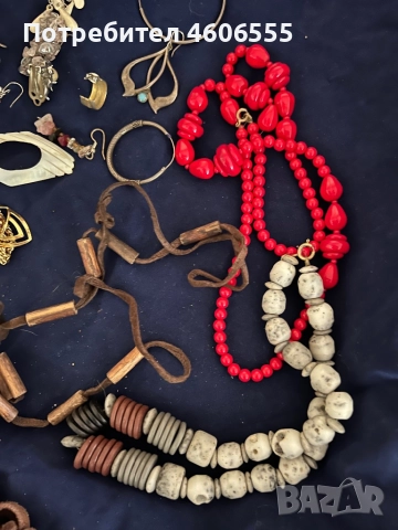 Лот от стари използвани единични обеци,брошки и гердани.., снимка 5 - Други - 52390725