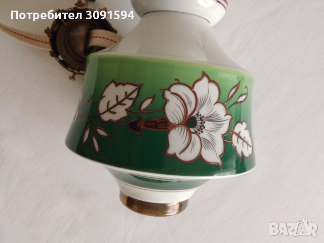  Стара  Газена  порцеланова лампа маркирана  GDR, снимка 9 - Други ценни предмети - 41143906