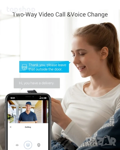 EZVIZ CP4 Безжична шпионка за врата с 4,3-инчов цветен сензорен екран с 3-месечен живот на батерията, снимка 3 - Други - 51707105