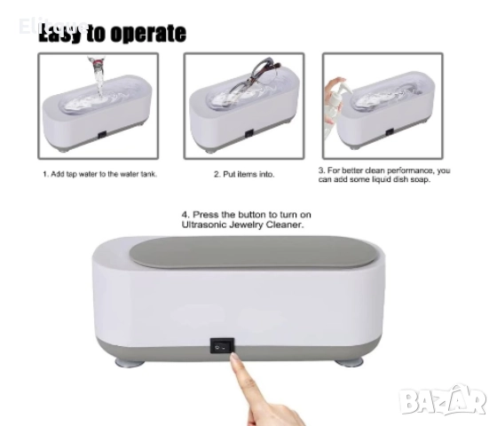 Мултифункционална преносима ултразвукова чистачка - стерилизатор на батерии RF-717, снимка 4 - Друга електроника - 52862760