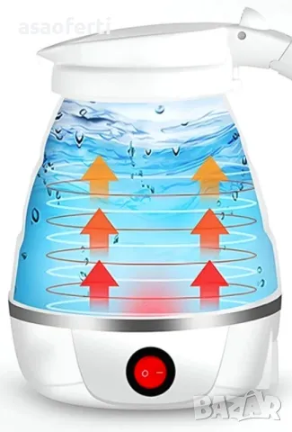 Сгъваема електрическа кана за пътуване, снимка 12 - Аксесоари за кухня - 49499371