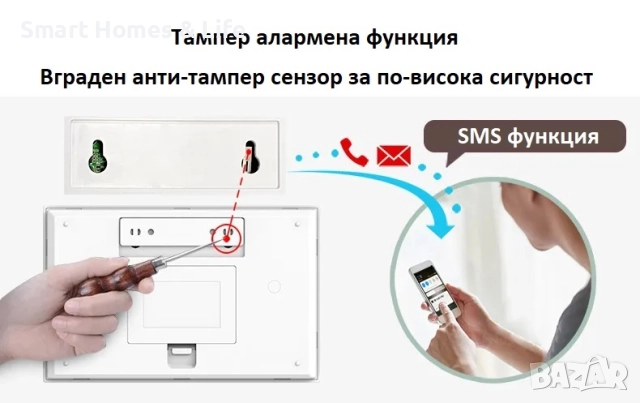 WiFi / GSM Смарт професионална Алармена система PRO+, снимка 6 - Други - 47440472