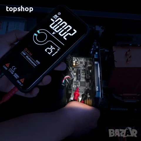 Цифров мултиметър / мултицет DHH Измерва напрежение, съпротивление, непрекъснатост, диод, капацитет, снимка 4 - Гедорета - 50542359