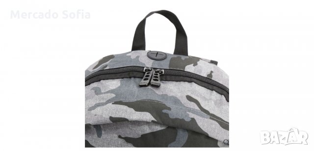 Училищна раница Mercado Trade, Сива камуфлаж с бандана, снимка 6 - Раници - 33851232