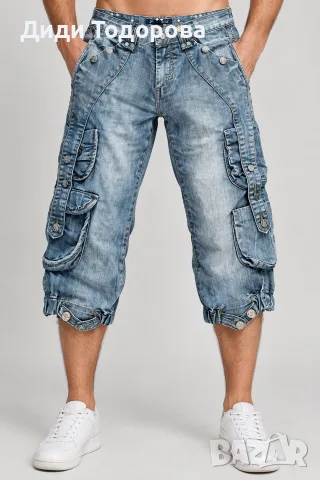 Атрактивни дънкови капри / карго панталони FANCO JEANS (Y2K / Vintage стил)