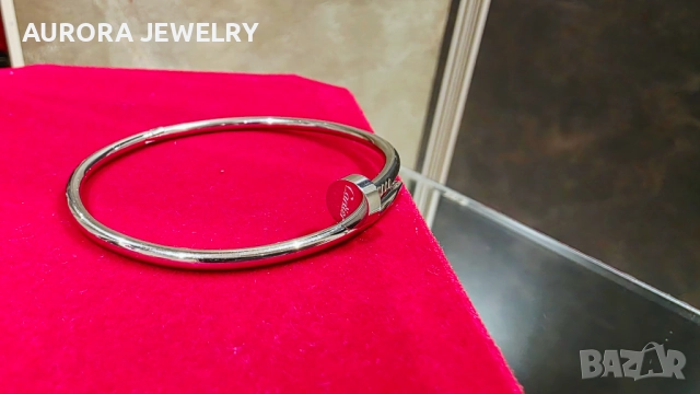 CARTIER Nail Juste un Clou Small Model Thin Silver Гривна Пирон, снимка 4 - Гривни - 52916811