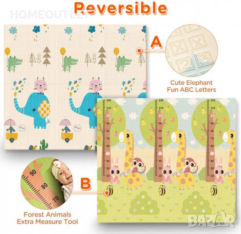 Постелка за игра / плеймат от пяна с две лица от пяна XF0310302X, снимка 9 - Други - 36337800