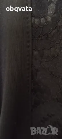 Черна рокля с дълъг ръкав Л, снимка 9 - Рокли - 48458712