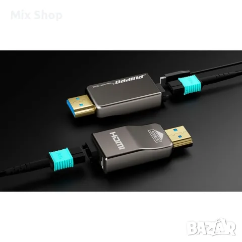 Нов RUIPRO 8K HDMI 2.1 кабел с оптичен кабел, брониран, подвижен, 48Gbps, 20 метра, снимка 6 - Друга електроника - 55979797