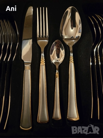 Страхотен комплект от 24 части прибори за хранене, снимка 3 - Прибори за хранене, готвене и сервиране - 52633931