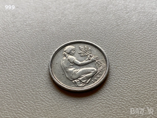 50 пфенига 1949 D, F, J - Германия, снимка 3 - Нумизматика и бонистика - 50730107