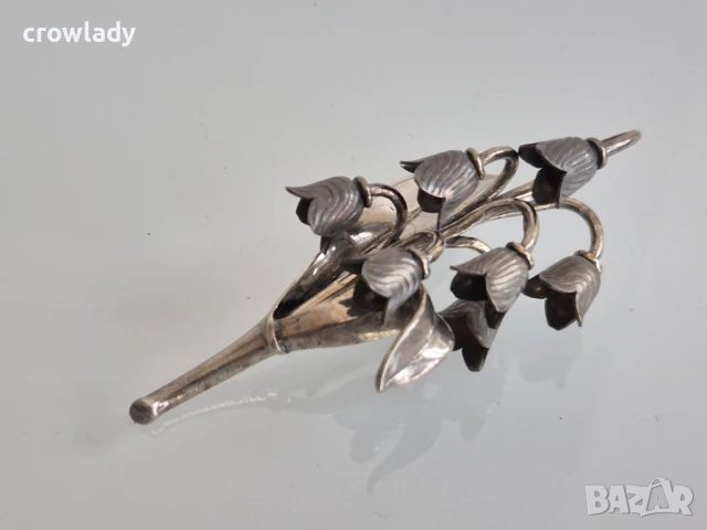 Цвете Красива сребърна момина сълза ръчна авторска изработка 2, снимка 2 - Антикварни и старинни предмети - 51104889