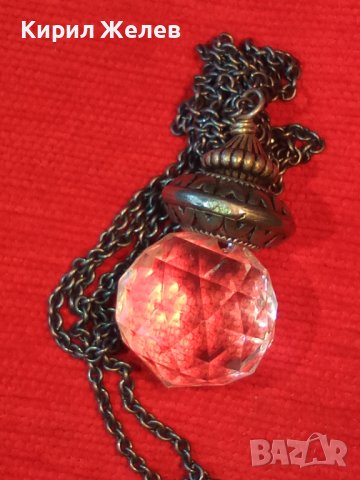 МНОГО ЕФЕКТНА ВИНТИДЖ АРТ ВИСУЛКА РЕТРО ВИНТИДЖ СТИЛ ФАСЕТИРАН КРИСТАЛЕН МЕДАЛЬОН 27901, снимка 16 - Колиета, медальони, синджири - 37096606