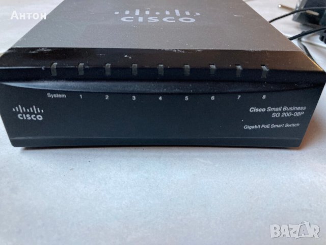 Cisco SG 200-08p 8-port Gigabit POE Smart Switch, снимка 3 - Суичове - 41433826