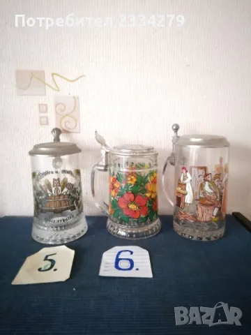 Стари бирени,,ХАЛБИ" чаши,произход West GERMANY, снимка 8 - Чаши - 37266626