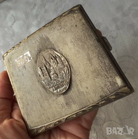 Табакери: Стара посребрена табакера, руска с лос, месингова с коне, снимка 2 - Други - 42511050