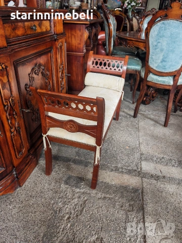 Елегантна класическа пейка, снимка 3 - Дивани и мека мебел - 53652604