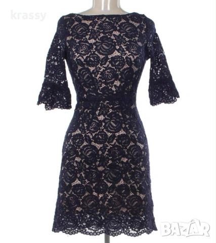 НОВА елегантна дамска рокля от дантела с отворен гръб (размер XS-S)